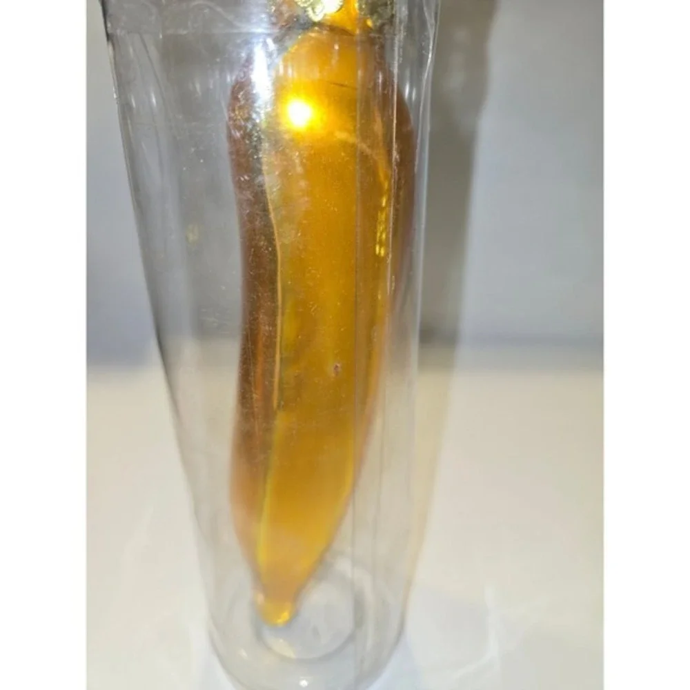 Old World Glass 1994 Vintage Banana and Corn‎ Ornaments Set of 2 Trim Trends